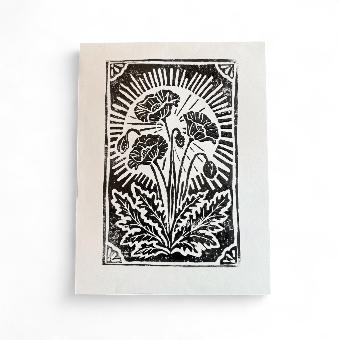 Brings May Flowers ( Block Print )