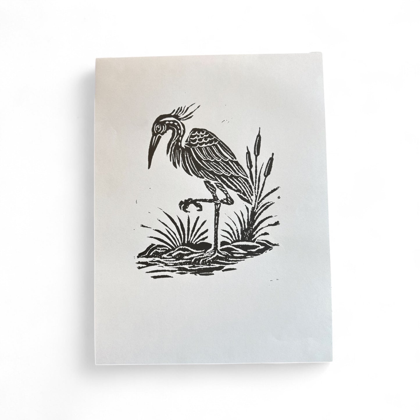 The Heron ( Block Print )